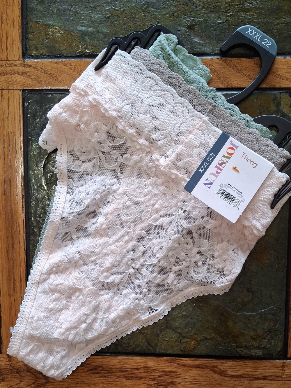 Joyspun Lace Thong Panties (3-Pack)